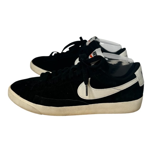 Nike Shoes - Nike Blazer Low SD Black Suede White Swoosh Women's Shoes Size 8.5‎ AV9373-001
